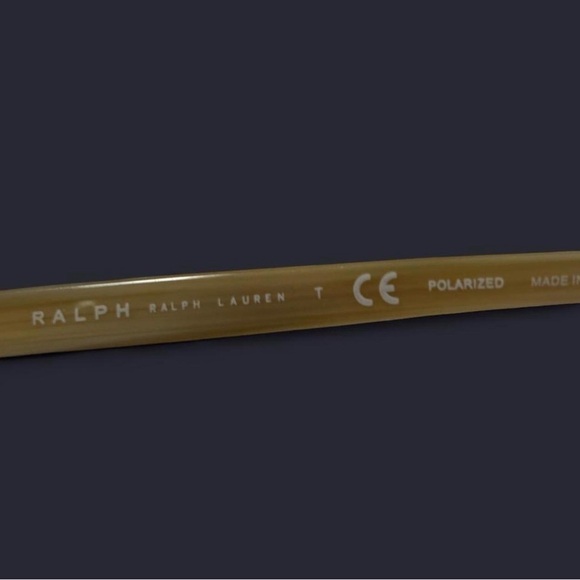 SOLD!! Ralph Lauren Tan Aviator Sunglasses - Picture 3 of 5